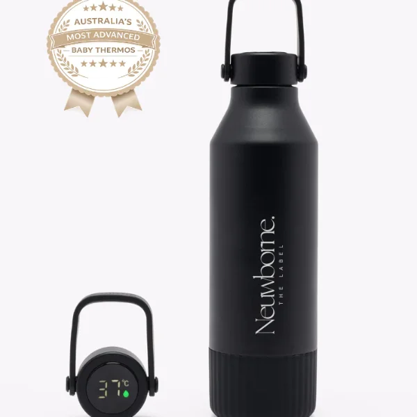 Neuwborne baby thermos bottle with LED temperature display